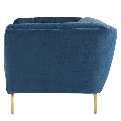 Bestow Crushed Performance Velvet Loveseat, Velvet, Blue Navy, 19996