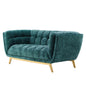 Bestow Crushed Performance Velvet Loveseat, Velvet, Teal Blue, 19997