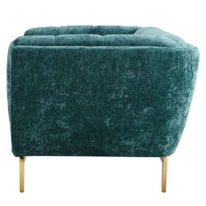 Bestow Crushed Performance Velvet Loveseat, Velvet, Teal Blue, 19997