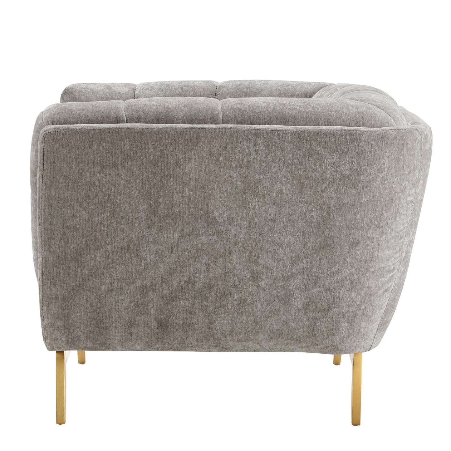 Bestow Crushed Performance Velvet Armchair, Velvet, Light Grey Gray, 19998