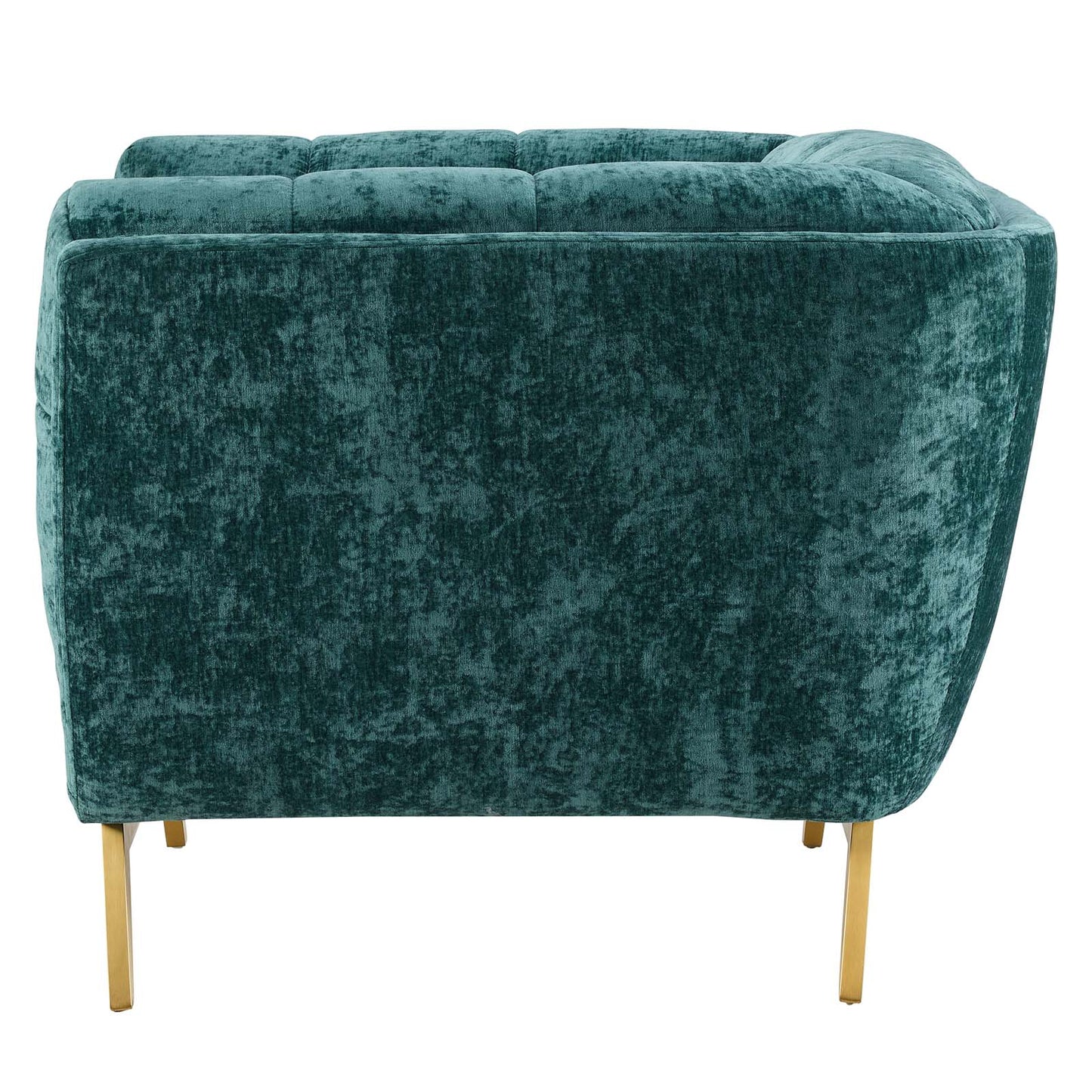 Bestow Crushed Performance Velvet Armchair, Velvet, Teal Blue, 20000