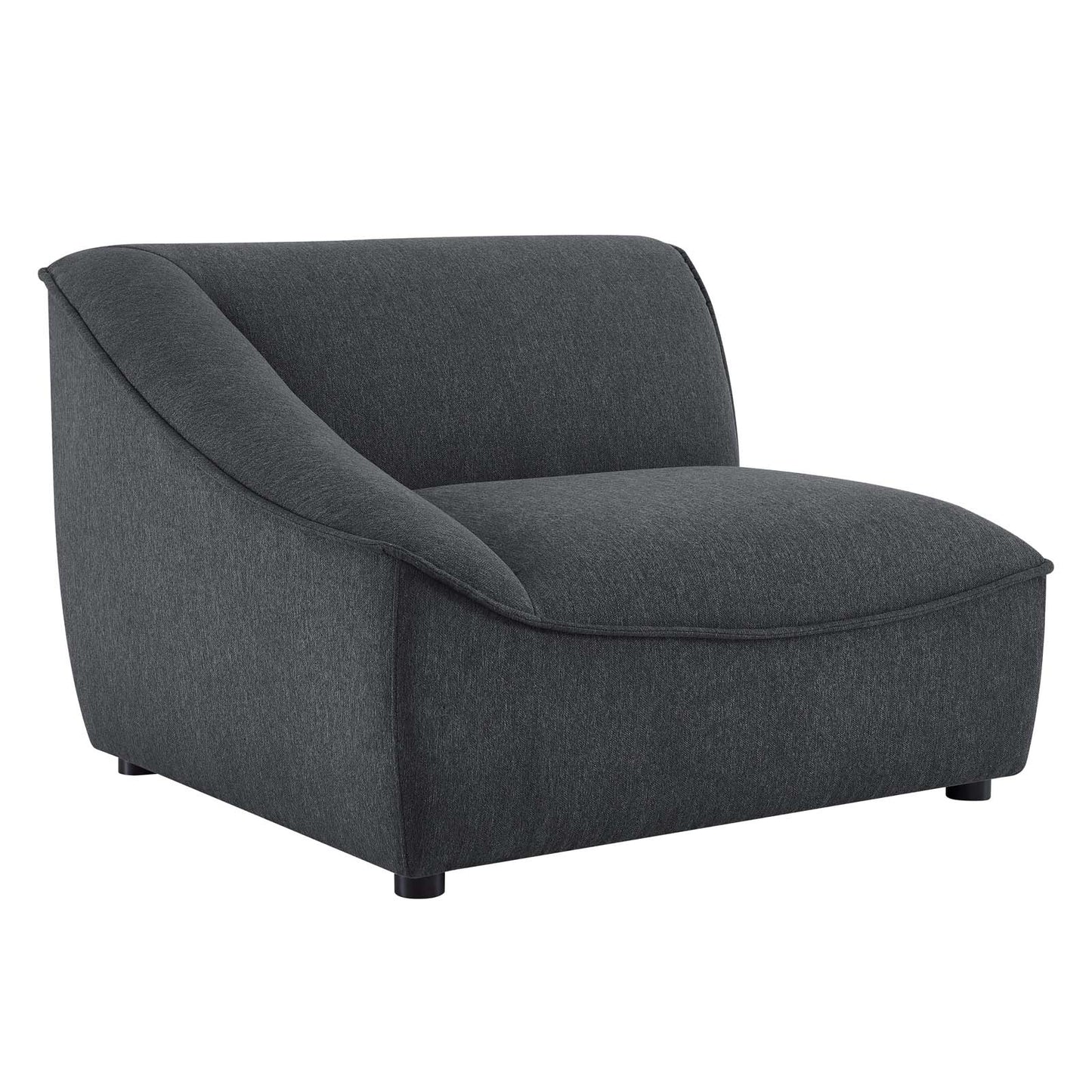Comprise Left-Arm Sectional Sofa Chair, Fabric, Dark Grey Gray, 20001