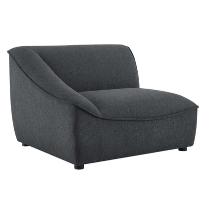 Comprise Left-Arm Sectional Sofa Chair, Fabric, Dark Grey Gray, 20001