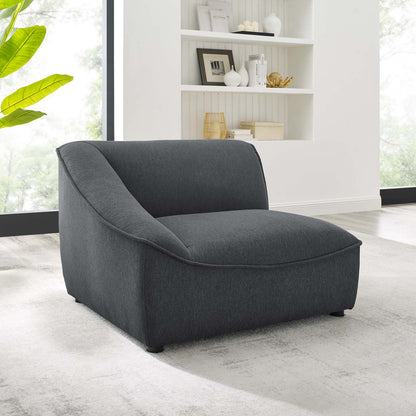 Comprise Left-Arm Sectional Sofa Chair, Fabric, Dark Grey Gray, 20001