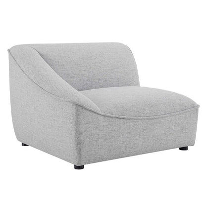 Comprise Left-Arm Sectional Sofa Chair, Fabric, Light Grey Gray, 20002