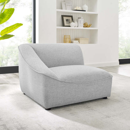 Comprise Left-Arm Sectional Sofa Chair, Fabric, Light Grey Gray, 20002