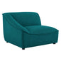 Comprise Left-Arm Sectional Sofa Chair, Fabric, Teal Blue, 20003