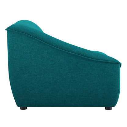 Comprise Left-Arm Sectional Sofa Chair, Fabric, Teal Blue, 20003
