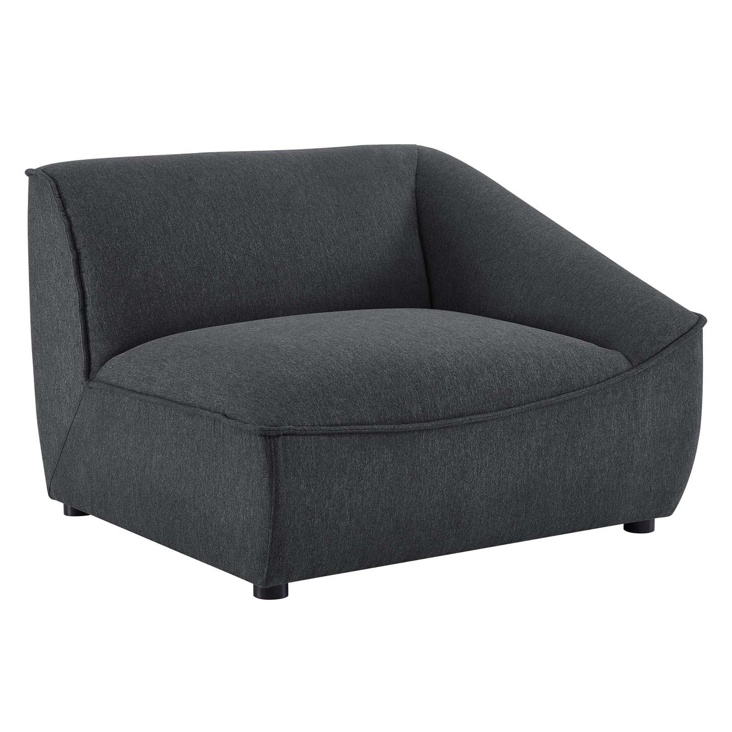 Comprise Right-Arm Sectional Sofa Chair, Fabric, Dark Grey Gray, 20004