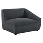 Comprise Right-Arm Sectional Sofa Chair, Fabric, Dark Grey Gray, 20004