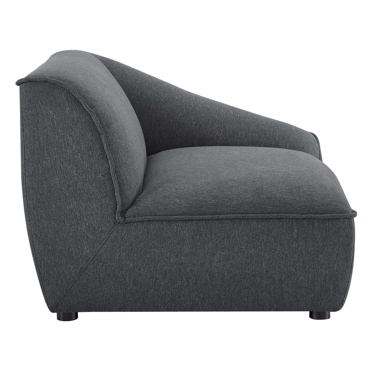 Comprise Right-Arm Sectional Sofa Chair, Fabric, Dark Grey Gray, 20004