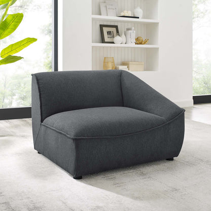 Comprise Right-Arm Sectional Sofa Chair, Fabric, Dark Grey Gray, 20004