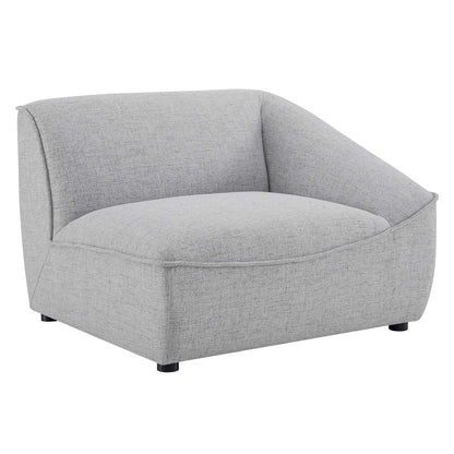 Comprise Right-Arm Sectional Sofa Chair, Fabric, Light Grey Gray, 20005