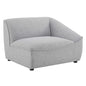 Comprise Right-Arm Sectional Sofa Chair, Fabric, Light Grey Gray, 20005