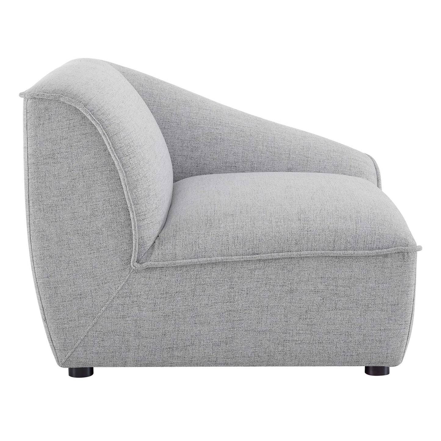 Comprise Right-Arm Sectional Sofa Chair, Fabric, Light Grey Gray, 20005
