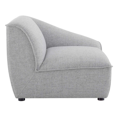 Comprise Right-Arm Sectional Sofa Chair, Fabric, Light Grey Gray, 20005