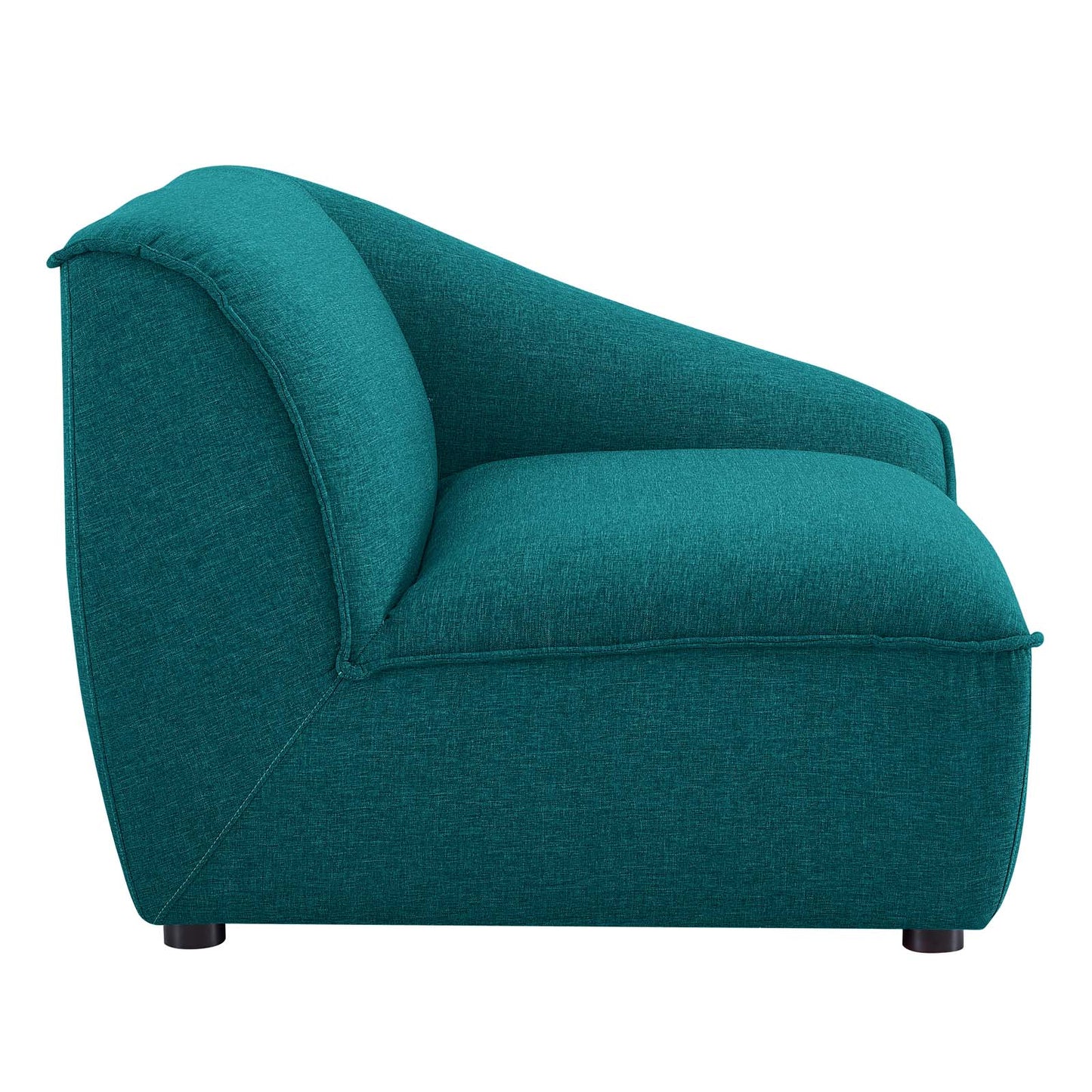 Comprise Right-Arm Sectional Sofa Chair, Fabric, Teal Blue, 20006