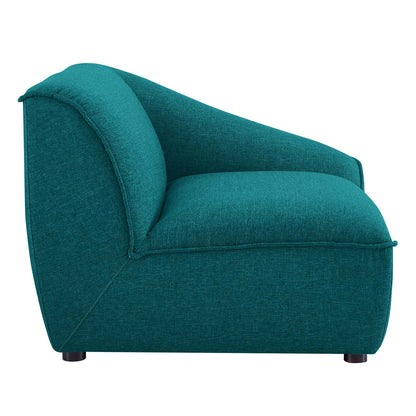 Comprise Right-Arm Sectional Sofa Chair, Fabric, Teal Blue, 20006