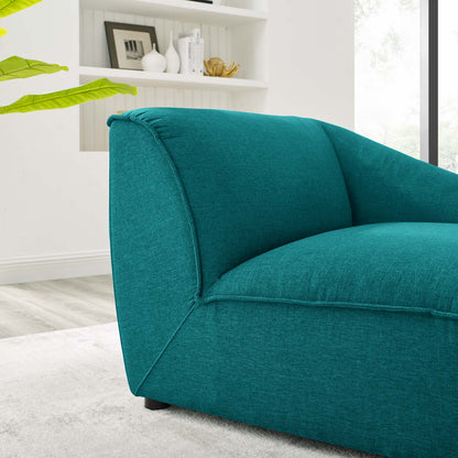 Comprise Right-Arm Sectional Sofa Chair, Fabric, Teal Blue, 20006
