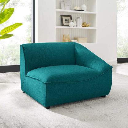 Comprise Right-Arm Sectional Sofa Chair, Fabric, Teal Blue, 20006