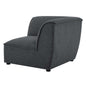 Comprise Corner Sectional Sofa Chair, Fabric, Dark Grey Gray, 20007
