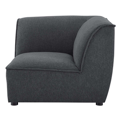 Comprise Corner Sectional Sofa Chair, Fabric, Dark Grey Gray, 20007