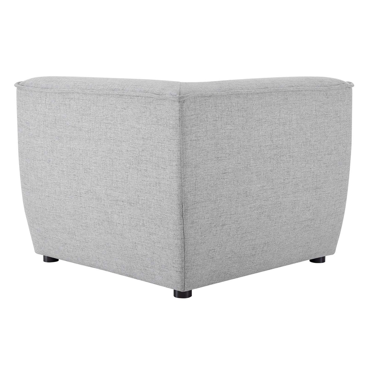 Comprise Corner Sectional Sofa Chair, Fabric, Light Grey Gray, 20008