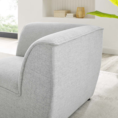 Comprise Corner Sectional Sofa Chair, Fabric, Light Grey Gray, 20008
