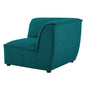 Comprise Corner Sectional Sofa Chair, Fabric, Teal Blue, 20009