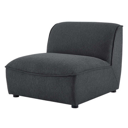 Comprise Armless Chair, Fabric, Dark Grey Gray, 20010