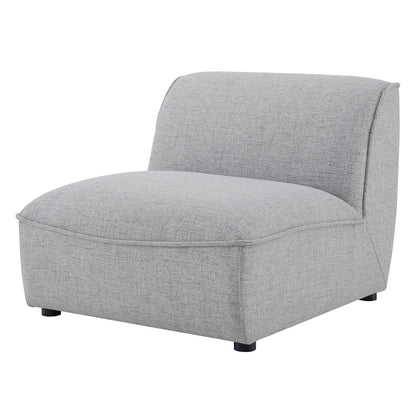 Comprise Armless Chair, Fabric, Light Grey Gray, 20011