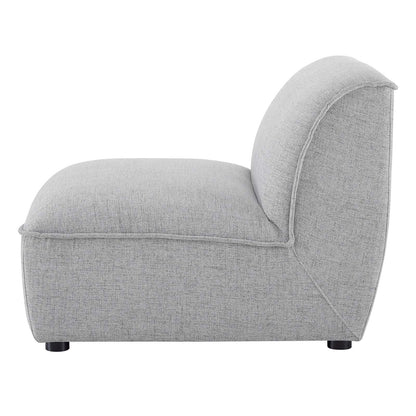 Comprise Armless Chair, Fabric, Light Grey Gray, 20011