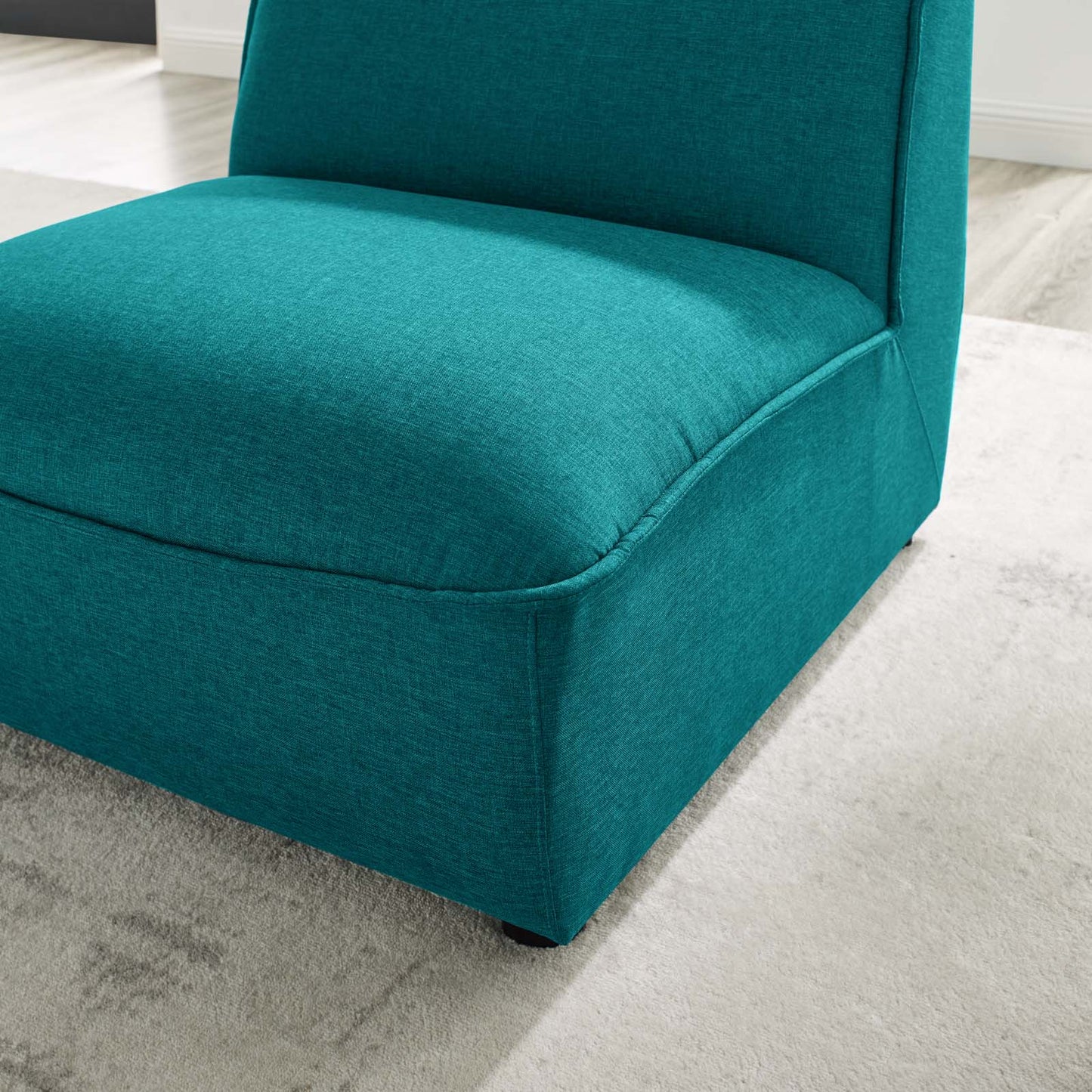 Comprise Armless Chair, Fabric, Teal Blue, 20012