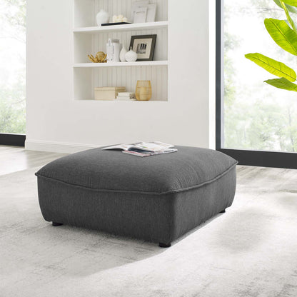 Comprise Sectional Sofa Ottoman, Fabric, Dark Grey Gray, 20013