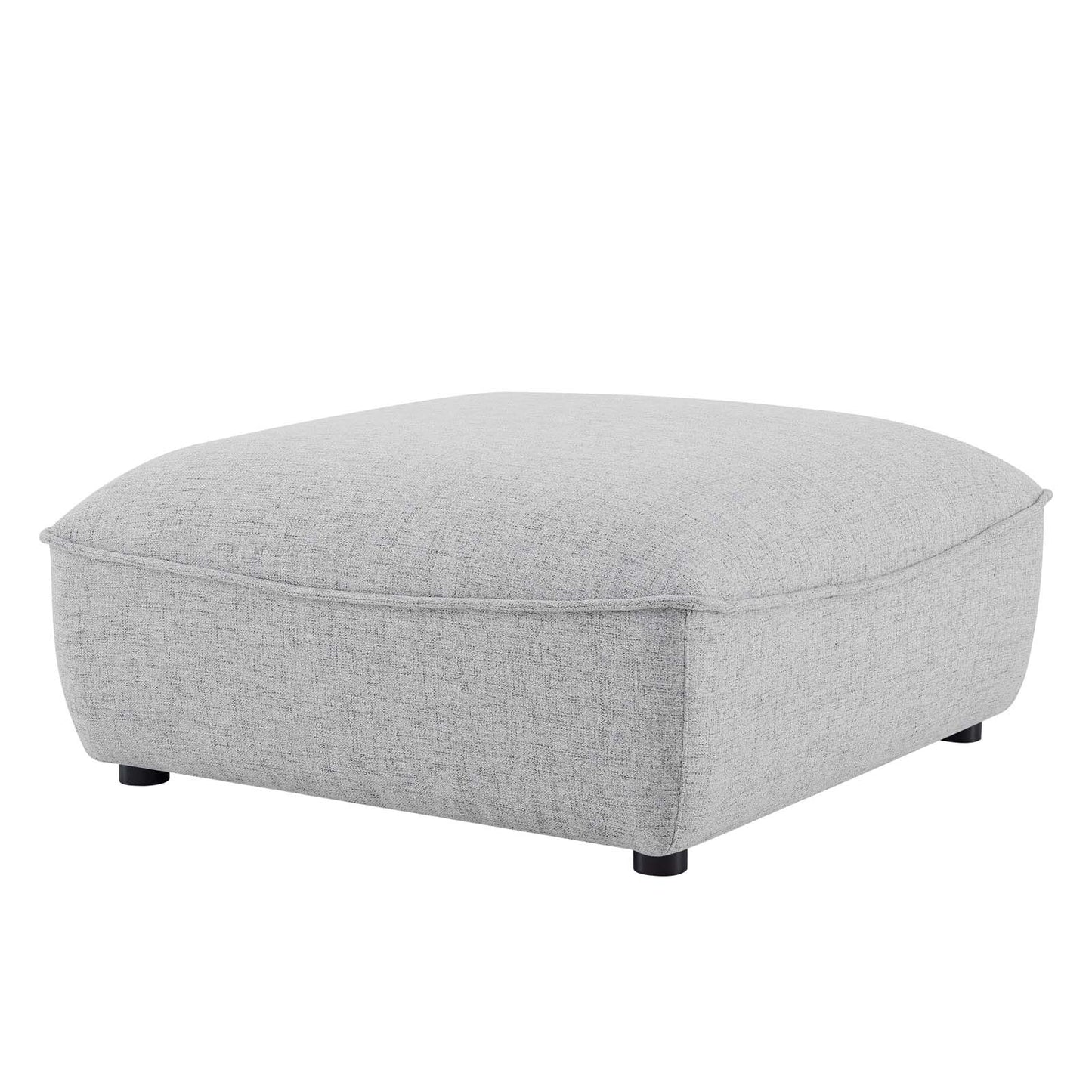 Comprise Sectional Sofa Ottoman, Fabric, Light Grey Gray, 20014