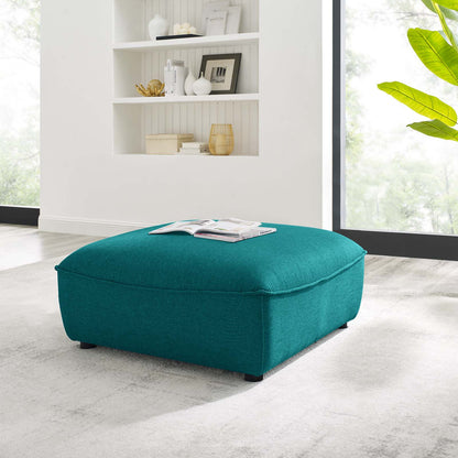 Comprise Sectional Sofa Ottoman, Fabric, Teal Blue, 20015