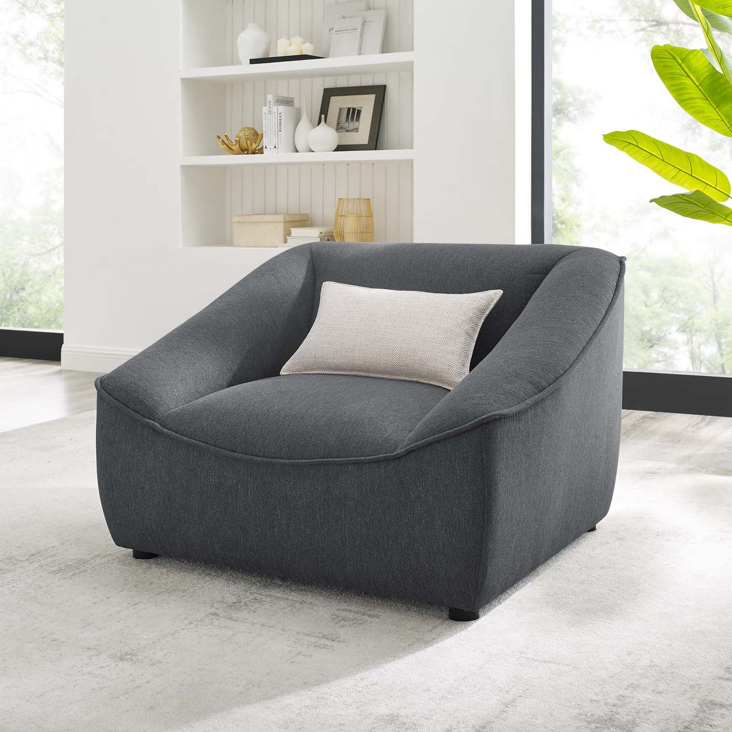 Comprise Armchair, Fabric, Dark Grey Gray, 20016