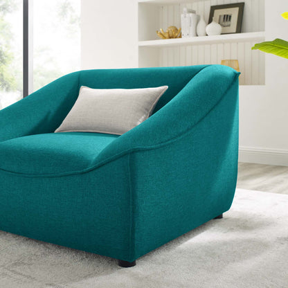 Comprise Armchair, Fabric, Teal Blue, 20018