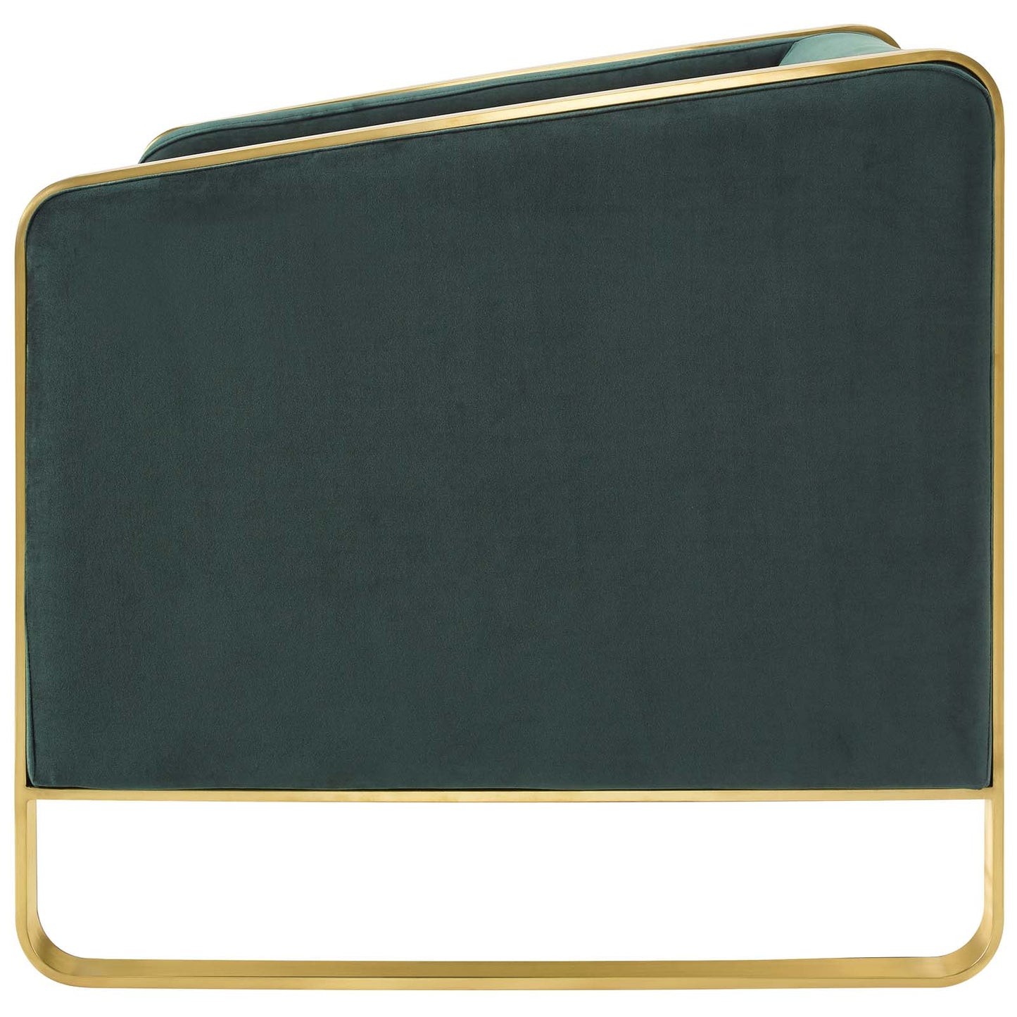 Visualize Armchair Performance Velvet Set of 2, Velvet, Metal Steel, Green, 20026