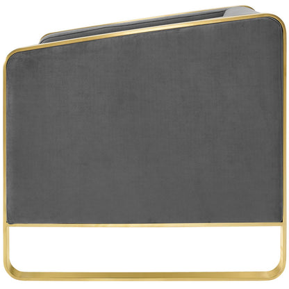Visualize Armchair Performance Velvet Set of 2, Velvet, Metal Steel, Grey Gray, 20027