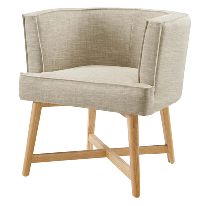Anders Accent Chair Upholstered Fabric Set of 2, Fabric, Wood, Beige, 20030