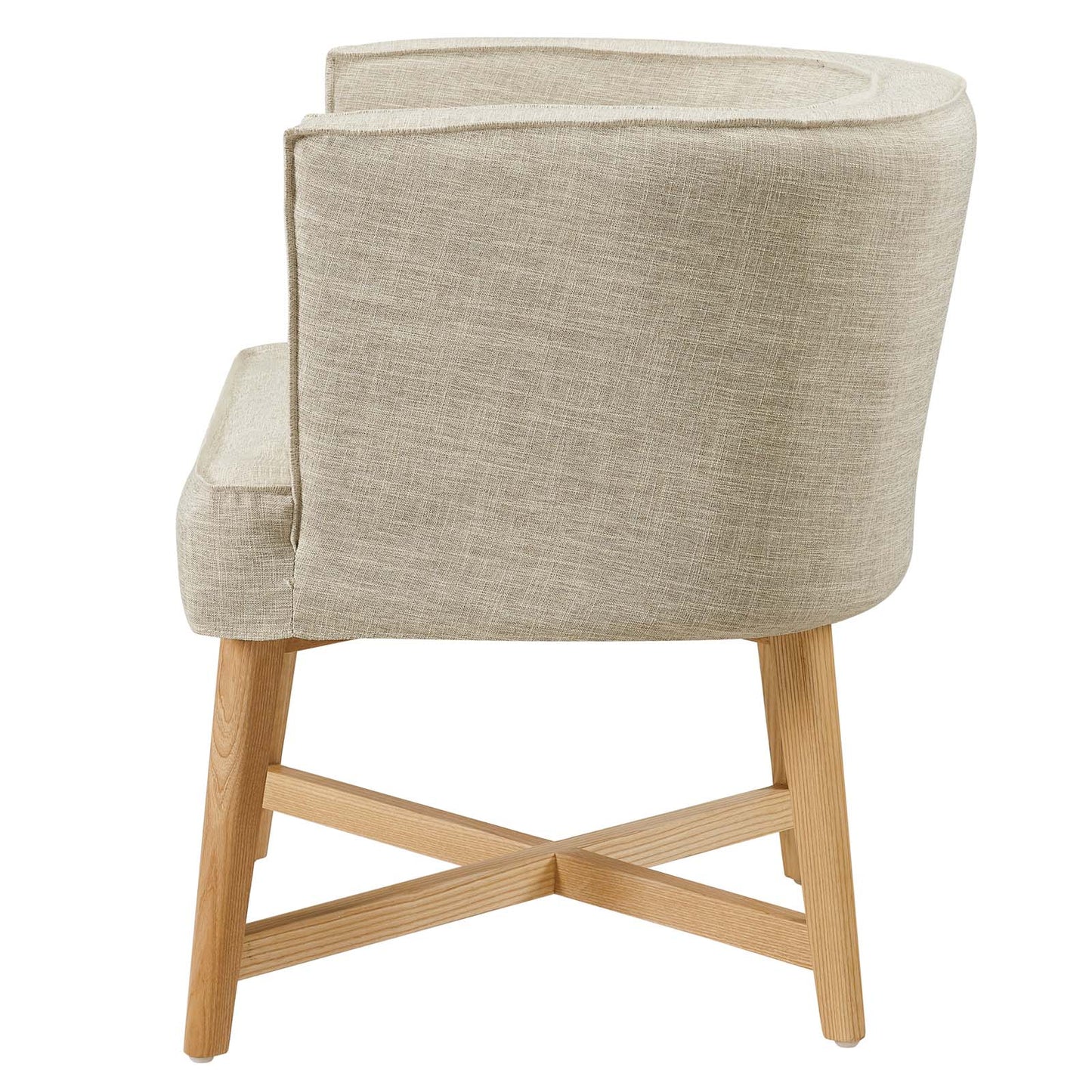 Anders Accent Chair Upholstered Fabric Set of 2, Fabric, Wood, Beige, 20030