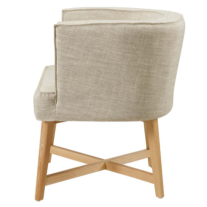 Anders Accent Chair Upholstered Fabric Set of 2, Fabric, Wood, Beige, 20030
