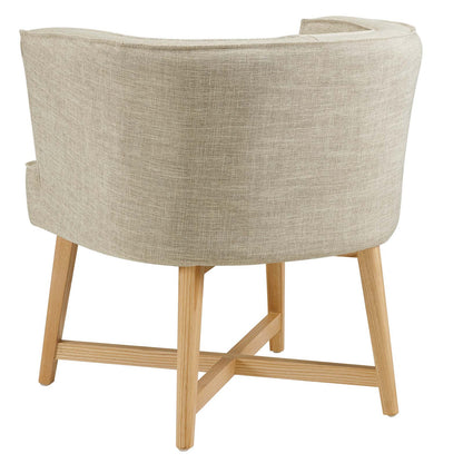 Anders Accent Chair Upholstered Fabric Set of 2, Fabric, Wood, Beige, 20030