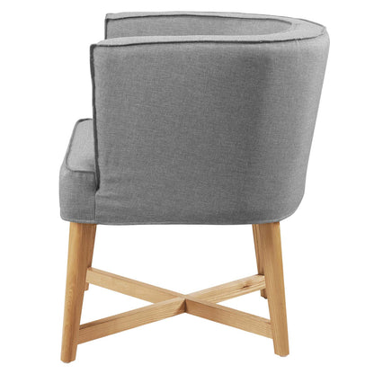 Anders Accent Chair Upholstered Fabric Set of 2, Fabric, Wood, Light Grey Gray, 20032