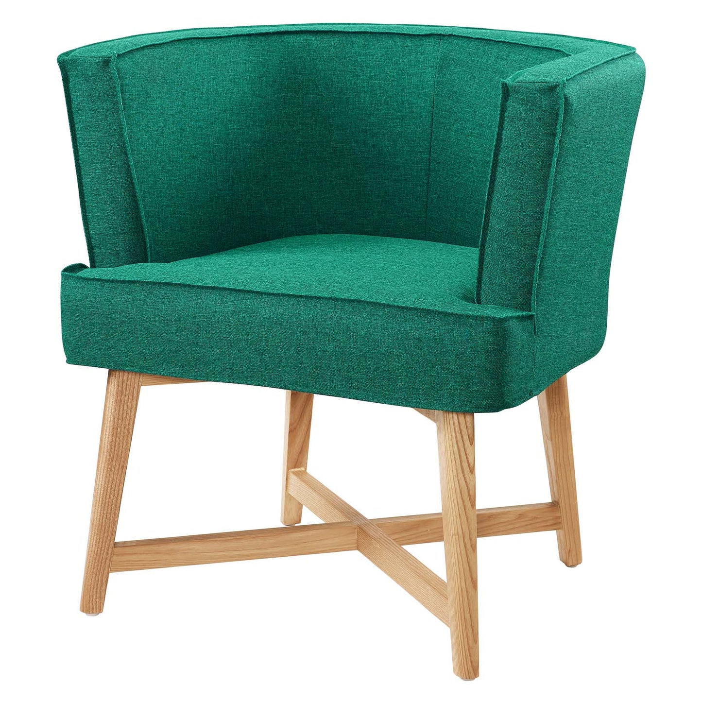 Anders Accent Chair Upholstered Fabric Set of 2, Fabric, Wood, Teal Blue, 20033