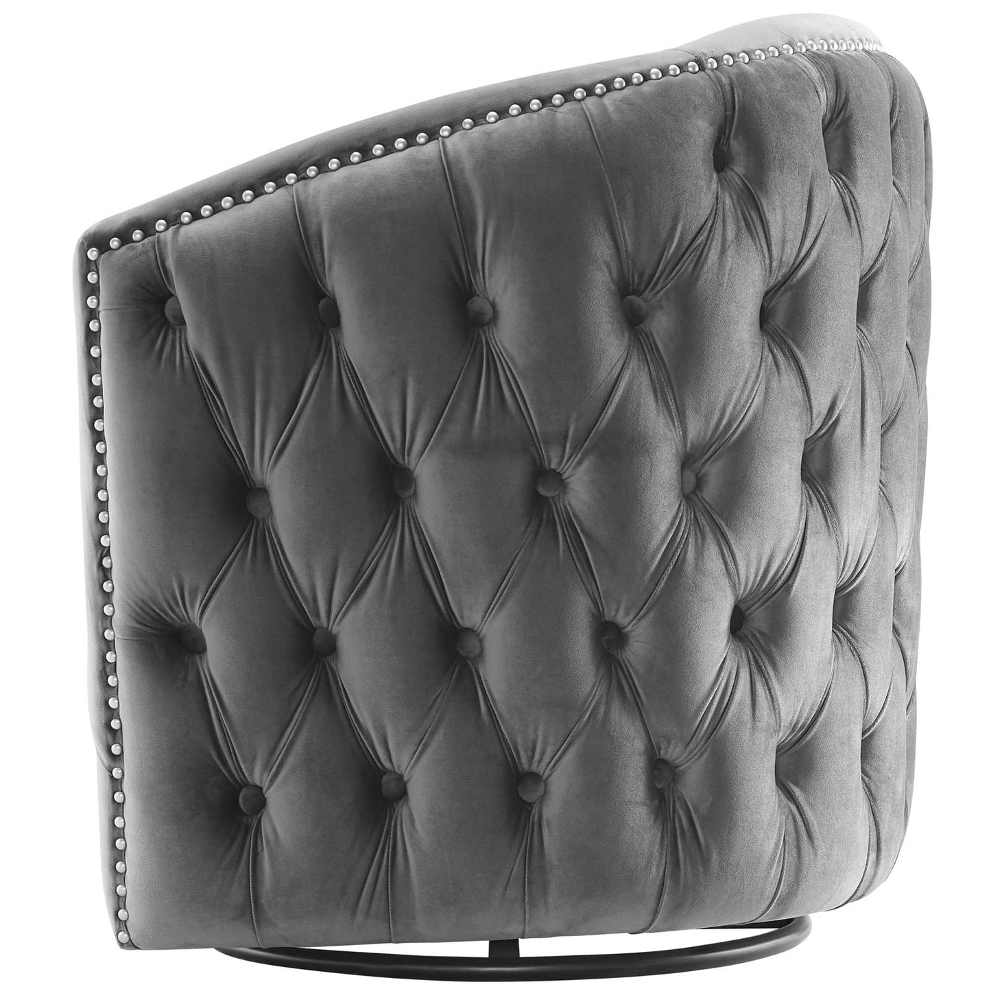 Rogue Armchair Performance Velvet Set of 2, Velvet, Grey Gray, 20035