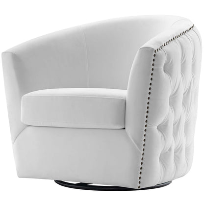 Rogue Armchair Performance Velvet Set of 2, Velvet, White, 20037