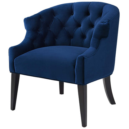 Precept Armchair Performance Velvet Set of 2, Velvet, Blue Navy, 20040