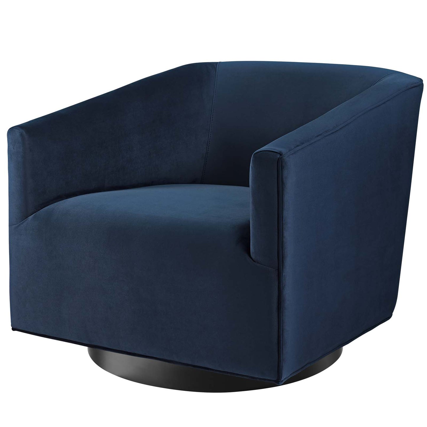 Twist Swivel Chair Performance Velvet Set of 2, Velvet, Dark Blue, 20042